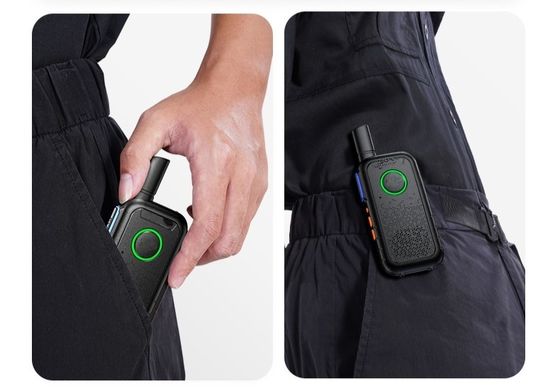 Commercial preto Mini Thin Outdoor Walkie Talkie Portátil Leve 1,7*13,5*5,4cm