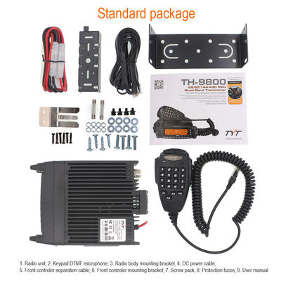 TYT TH-9800 Car Radio 50W Walkie Talkie com 100 km de alcance e 209 canais de armazenamento