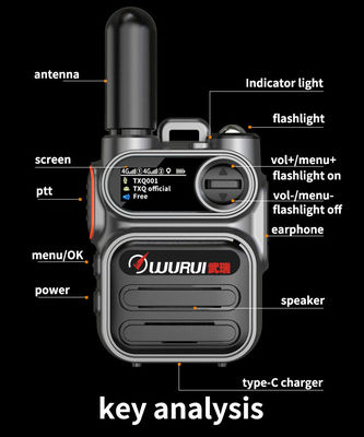 4G Wireless Mini Walkie Talkie para comunicação por satélite de longa distância