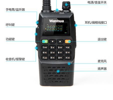 Carregamento direto USB de alta potência Wanhua GTS760 10KM Walkie Talkie para Baofeng UV5R