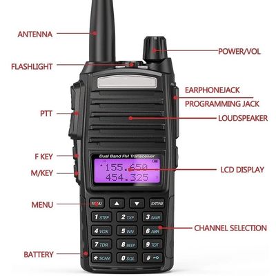 Transmissor de rádio de longo alcance Zello Walkie Talkie BF-8201 Uhf para caminhadas profissionais