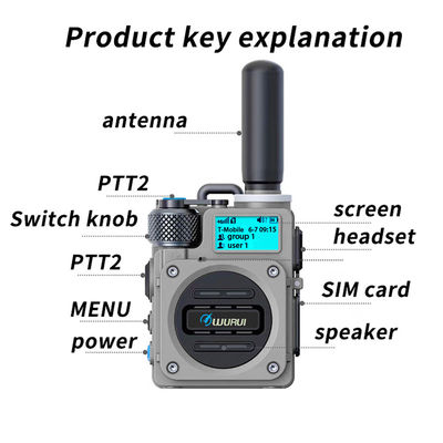 5000KM Talk Range Handheld 4G POC Walkie Talkie para comunicação ilimitada