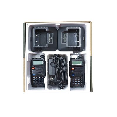 Walkie Talkie portátil BF UV5R 8w banda dupla UHF VHF rádio 400-470MHz 3km alcance