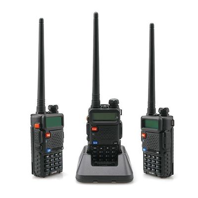 Walkie Talkie portátil BF UV5R 8w banda dupla UHF VHF rádio 400-470MHz 3km alcance