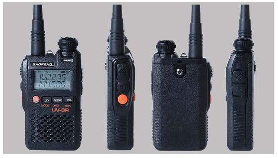 Walkie Talkie UV-3R Long Range Dual Band UHF VHF Handy Two Way Radio com ecrã LCD