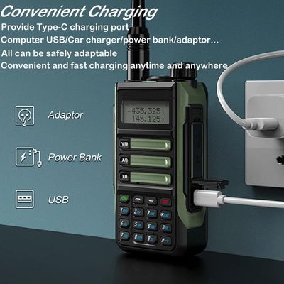 Carregador USB UHF Vox PC Programação Wireless Walkie Talkie para caminhadas e montanhismo