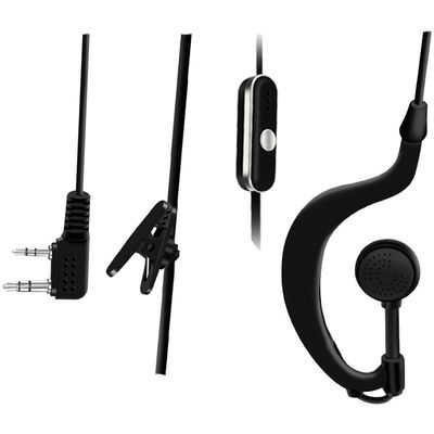 Fones de ouvido com interfone com fio Walkie Talkie Headset Radio Earpiece Headset 110±3dB Sensibilidade
