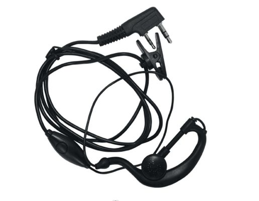 Fones de ouvido com fio de 3,5 mm acessíveis para rádio Walkie Talkie de duas vias sem botão de controle