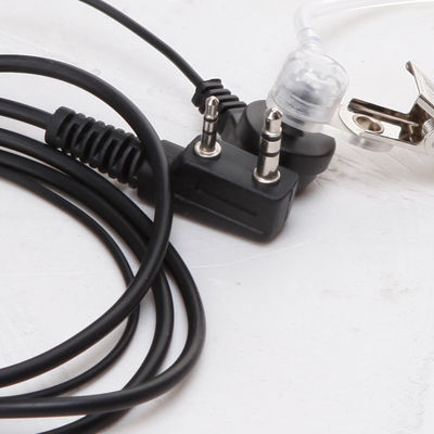 Wanhua Walkie-talkie Fones de Ouvido Fone de Ouvido Cable Fone de Ouvido Anticorrosso Som Confortável Air Guide Fones de Ouvido Microfone Preto Plástico
