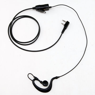 Wanhua Walkie-talkie Fones de Ouvido Fone de Ouvido Cable Fone de Ouvido Anticorrosso Som Confortável Air Guide Fones de Ouvido Microfone Preto Plástico