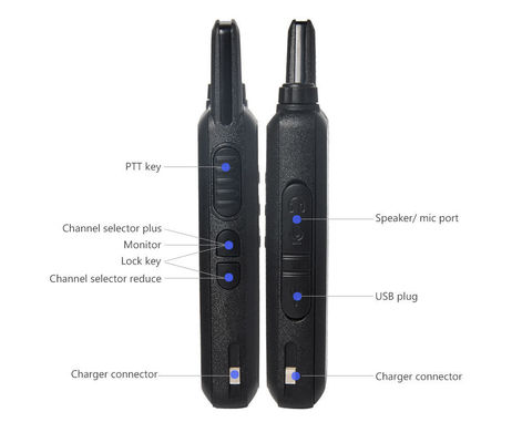VTC201 Walkie Talkie de modo duplo 2W rádio UHF/VHF para comunicações de longa distância