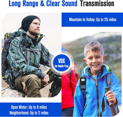 BF FR-22A 2W Walkie Talkie de longo alcance para caminhadas Interfones para comunicação ao ar livre