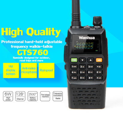 OEM/ODM aceito WanhuaGTS760 Walkie-Talkie portátil de 8W para excursão autônoma ao ar livre
