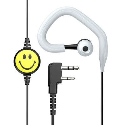 Microfone de tubo transparente acústico flexível, fone de ouvido de rádio bidirecional para walkie-talkie preto