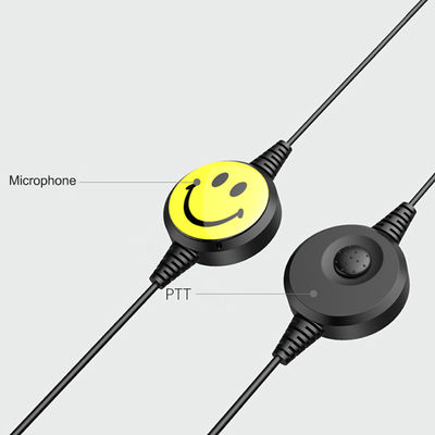 Microfone de tubo transparente acústico flexível, fone de ouvido de rádio bidirecional para walkie-talkie preto