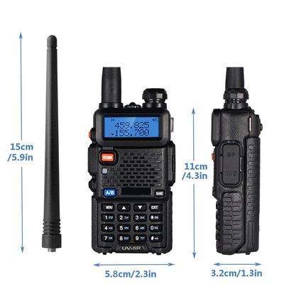 Equipamento de caminhada ao ar livre BF-UV 9R Rádio bidirecional com potência de saída de 5W e sinal forte