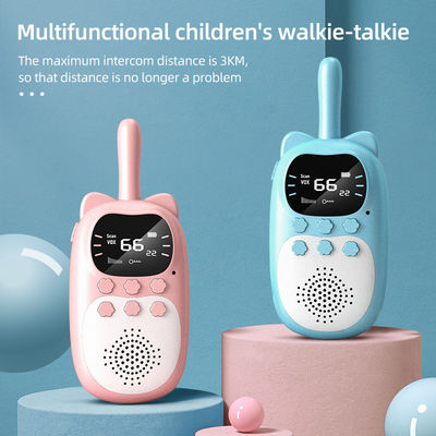 20 canais de armazenamento Walkie Talkie portátil para crianças 3 km ABS brinquedo de controle remoto de plástico