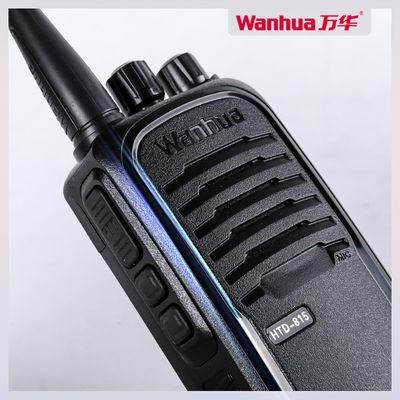 Black Wanhua HTD815 Walkie Talkie 5W/8W Opcional alcance de 10 km para necessidades de comunicação