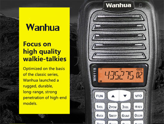 OEM Customize Walkie Talkie Tipo 4G POC WH118 Rádio Digital Preto UHF VHF Profissional