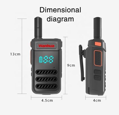 G68 Radios de duas vias Walkie Talkies com 2W/0,5W de potência de saída e antena de longa distância