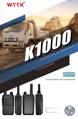 WKTK K1000 UHF Dual Band Longo Alcance Walkie Talkie Rádio em dois sentidos