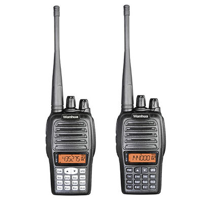 Wanhua WH118 Radio Walkie Talkie portátil 2W Potência de saída Banda dupla UHF VHF Long Range