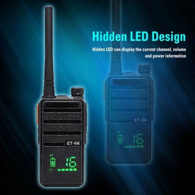 Mini Two Channel Scanning Walkie Talkie Set ET-66 para comunicação de longa distância