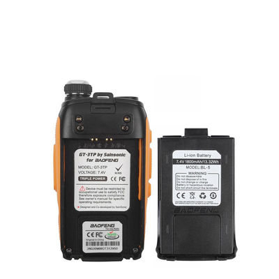 128 canais de armazenamento Walkie Talkie à prova d'água 5 watts Two Way Mobile Dual Band Radio