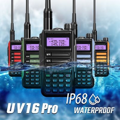 UV-16 Walkie Talkie de alta potência Recarregador de longo alcance Transceptor à prova d'água