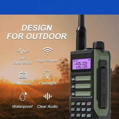 UV-16 Walkie Talkie de alta potência Recarregador de longo alcance Transceptor à prova d'água