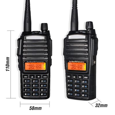 8W UV-82 Talkie BF Dual Band Walkie-talkie Rádio portátil preto para comunicação VHF
