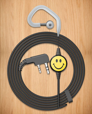 Wanhua WKTK General Walkie Talkie Earpiece com Micrófono PTT em Linha Modelo Wt200 Chipset