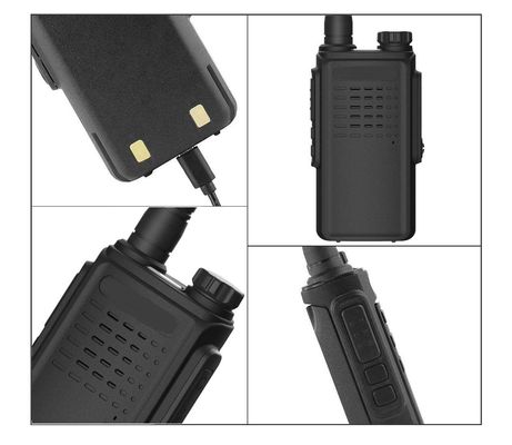 Terminal portátil de estilo 5W de banda dupla UHF Ham Walkie Talkie para comunicação de intercomunicadores