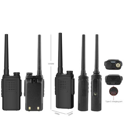 Terminal portátil de estilo 5W de banda dupla UHF Ham Walkie Talkie para comunicação de intercomunicadores