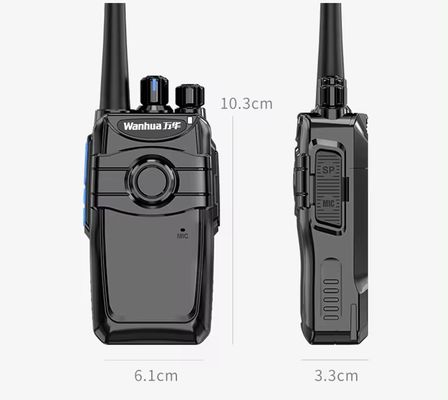 Sistema de intercomunicação Walkie Talkie portátil para bancário 103*61*33MM 16 canais de armazenamento