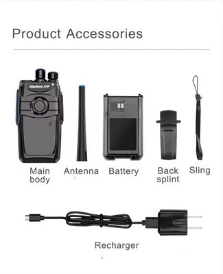 Sistema de intercomunicação Walkie Talkie portátil para bancário 103*61*33MM 16 canais de armazenamento