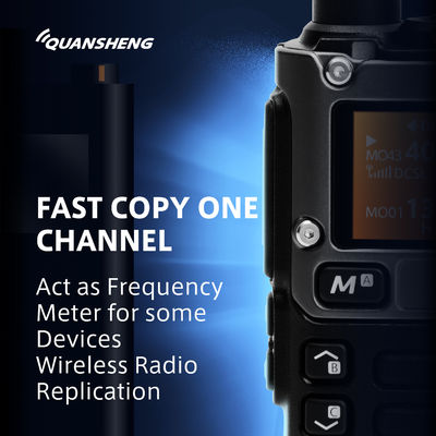 VHF UHF Quansheng UV-K58 Dual Band Walkie Talkie Two Way Radio com 200 canais de armazenamento