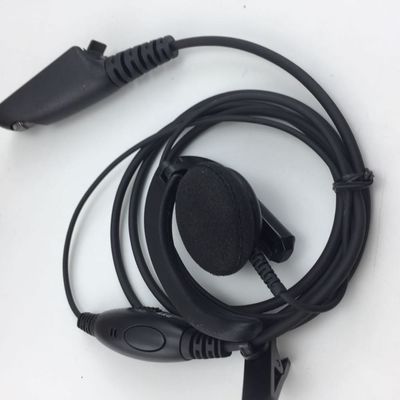 Walkie Talkie fones de ouvido com fio em preto e compatível com Motorola GP328 GP340 GP380