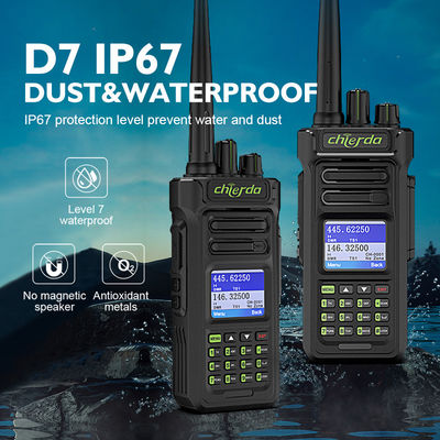 GPS IP67 Walkie Talkie Digital para Comunicação de Transceptor VHF UHF 150*64*40mm