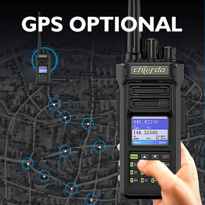 GPS IP67 Walkie Talkie Digital para Comunicação de Transceptor VHF UHF 150*64*40mm