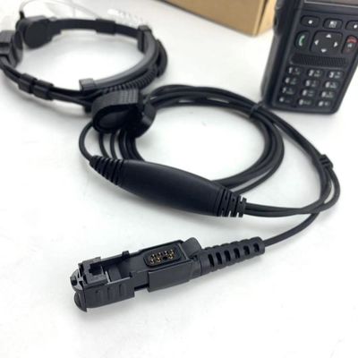 Motorola MTP3150 3250 6750 Micrófono de garganta pesado com fones de ouvido de tubo acústico