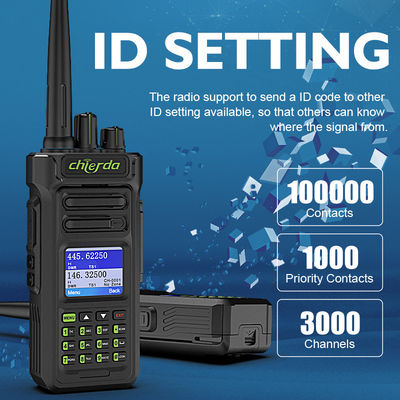 GPS IP67 Walkie Talkie Digital para Comunicação de Transceptor VHF UHF 150*64*40mm