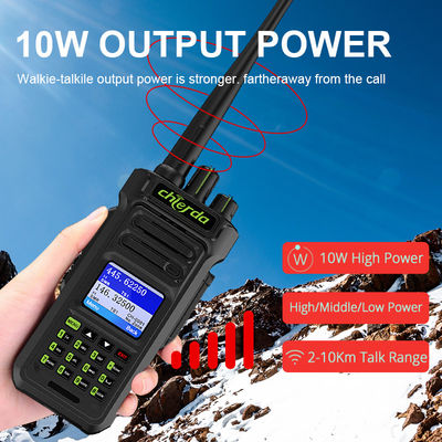 GPS IP67 Walkie Talkie Digital para Comunicação de Transceptor VHF UHF 150*64*40mm
