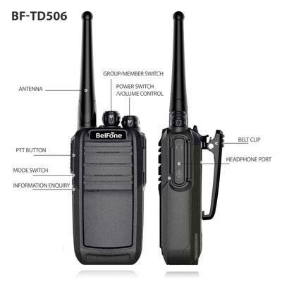 Belfone DMO Pseudo Trunk VHF/UHF Walkie Talkie BF-TD506 128 Canal de armazenamento e modos duplos