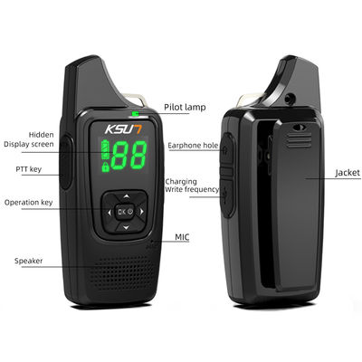 Modelo de terminal portátil Rádio bidirecional KSUN V6 Display oculto UHF Wireless Portable PTT