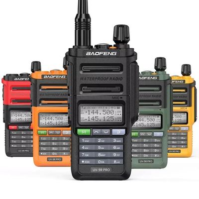 GMRS Walkie Talkie Tipo Baofeng UV-9R PRO Impermeável IP68 Rádio UHF/VHF de longo alcance