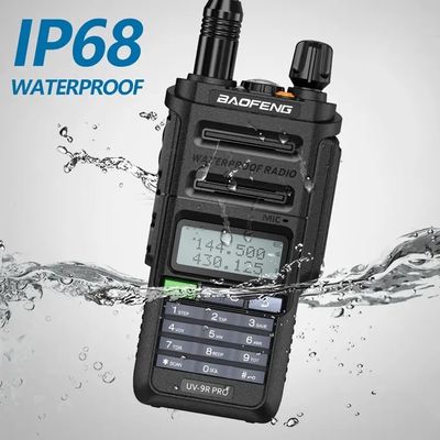 GMRS Walkie Talkie Tipo Baofeng UV-9R PRO Impermeável IP68 Rádio UHF/VHF de longo alcance