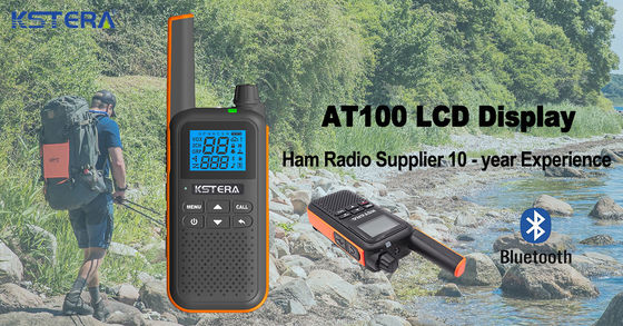 CE homologado KST AT100 Walkie Talkie à prova d'água com auricular de dente azul para T82 T80 T62