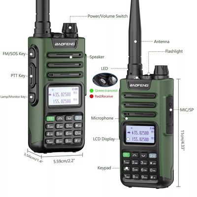 UV13 Pro Two Way Radio GMRS 136-174/400-520MHz Walkie Talkie com carregador tipo-C