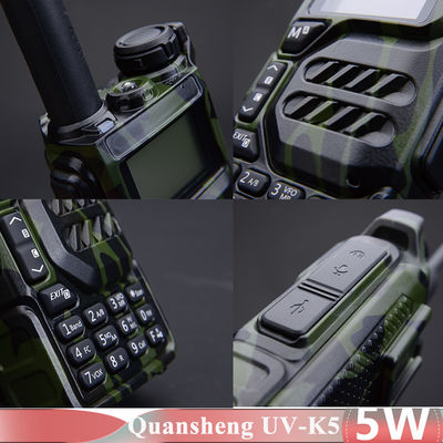 5W Quansheng UV-K5 Walkie Talkie Two Way Radio com carregador USB-C Tipo de frequência VHF UHF